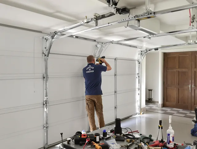Miami Gardens Garage Door Repair certified technician performing precision garage door repair in Miami Gardens