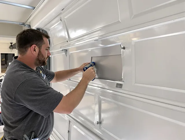 Garage door panel repair by Miami Gardens Garage Door Repair in Miami Gardens